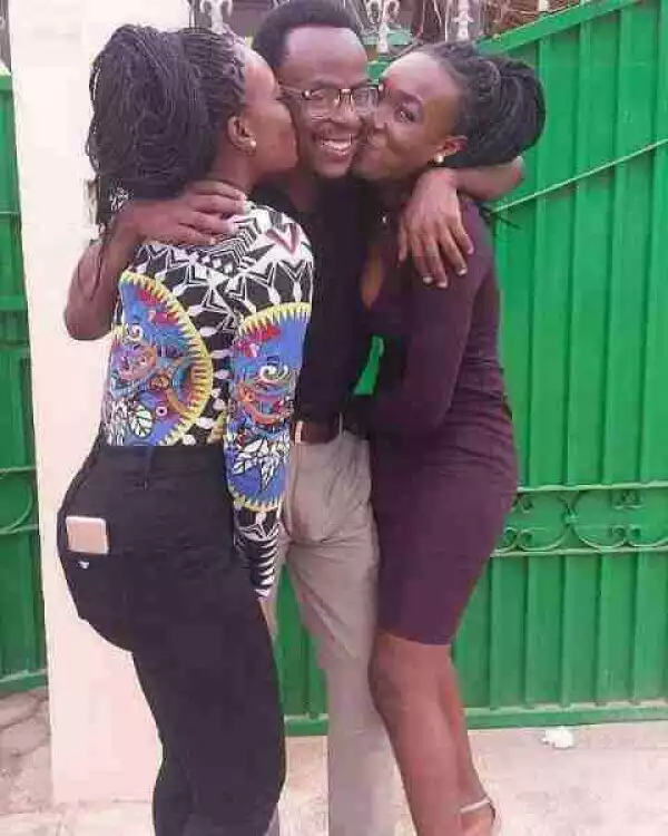SPOTED..!!! See This Photo Of A Young Man "Cassava" & The Girls Got People Talking